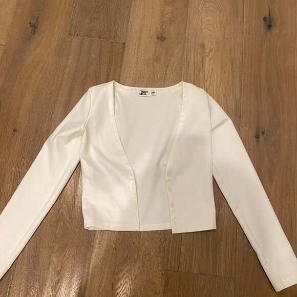 Tiger Mist White Long-Sleeve Button Up Size XS - Picture 1 of 1